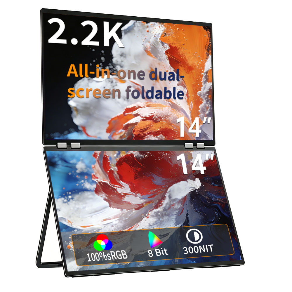 Dual Screen Portable Monitor Extender - 14 İnç Çift Taşınabilir Monitör 2.2K
