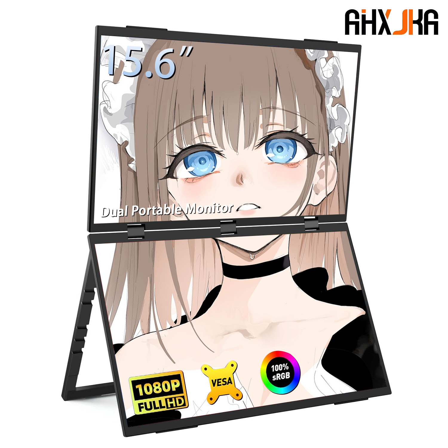 Dual Screen Portable Monitor Extender - AHXJKA Çift Taşınabilir Monitör 15.6 inç
