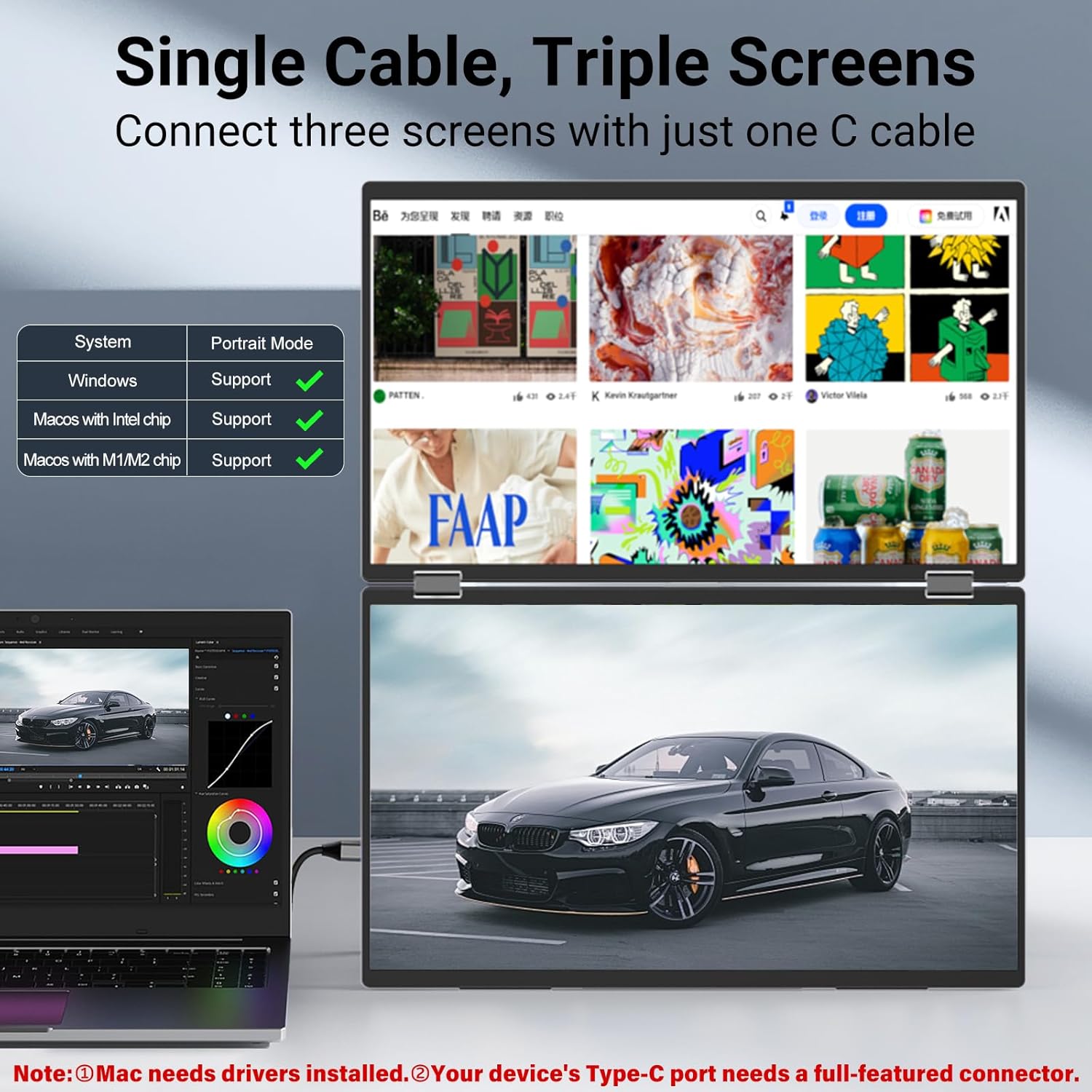 15.6 inç Çift Taşınabilir Moni - Dual Screen Portable Monitor Extender incelemesi ve fiyatı