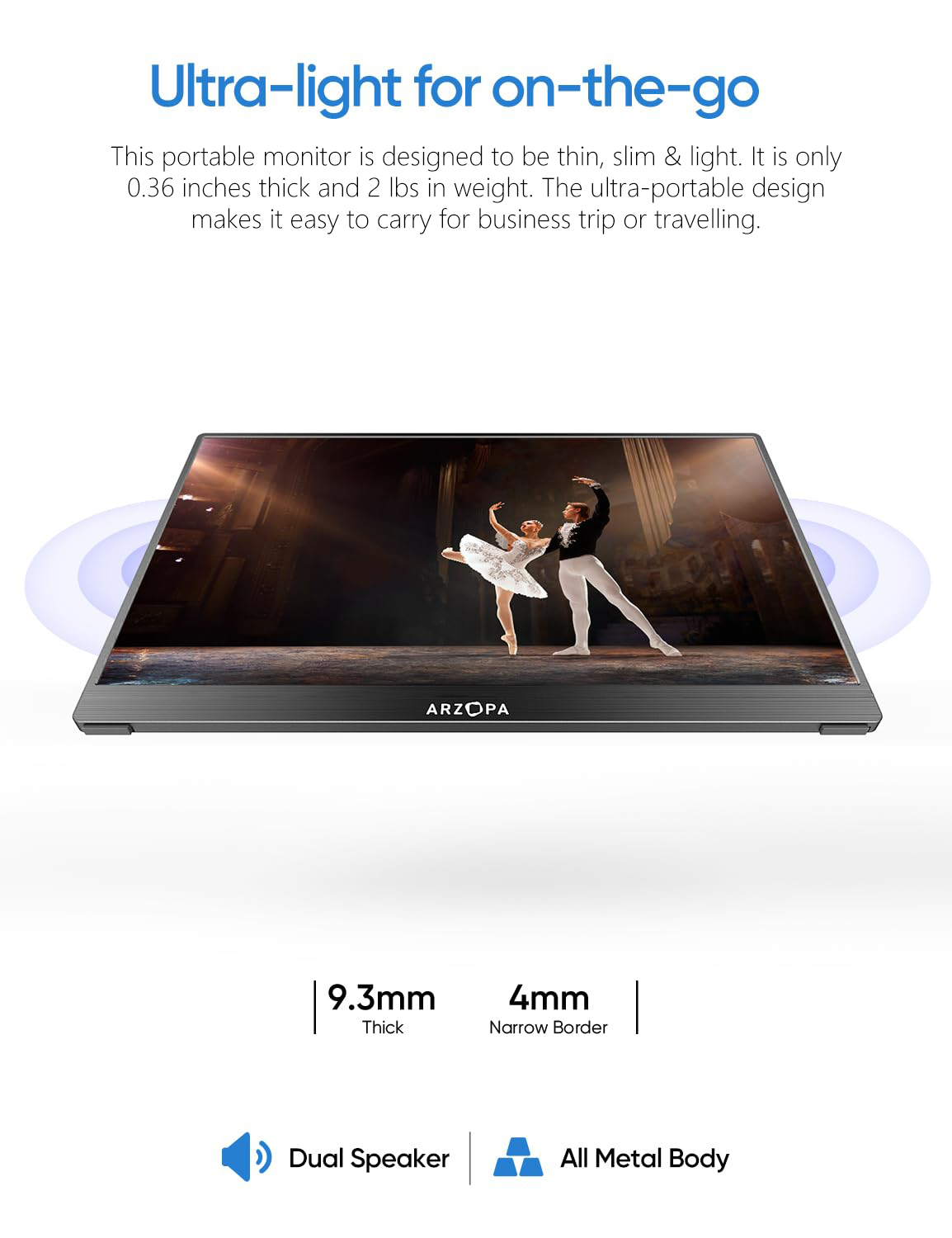 Arzopa A1T 10 Noktalı Dokunmat - Portable Monitor 15.6 Inch 1080P Type C incelemesi ve fiyatı