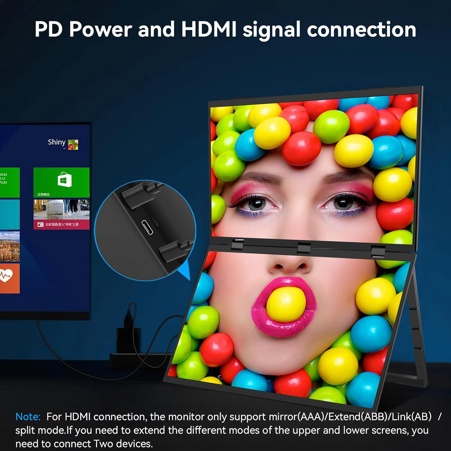 AHXJKA 18.5 İnç 100Hz Dizüstü  - Dual Screen Portable Monitor Extender incelemesi ve fiyatı