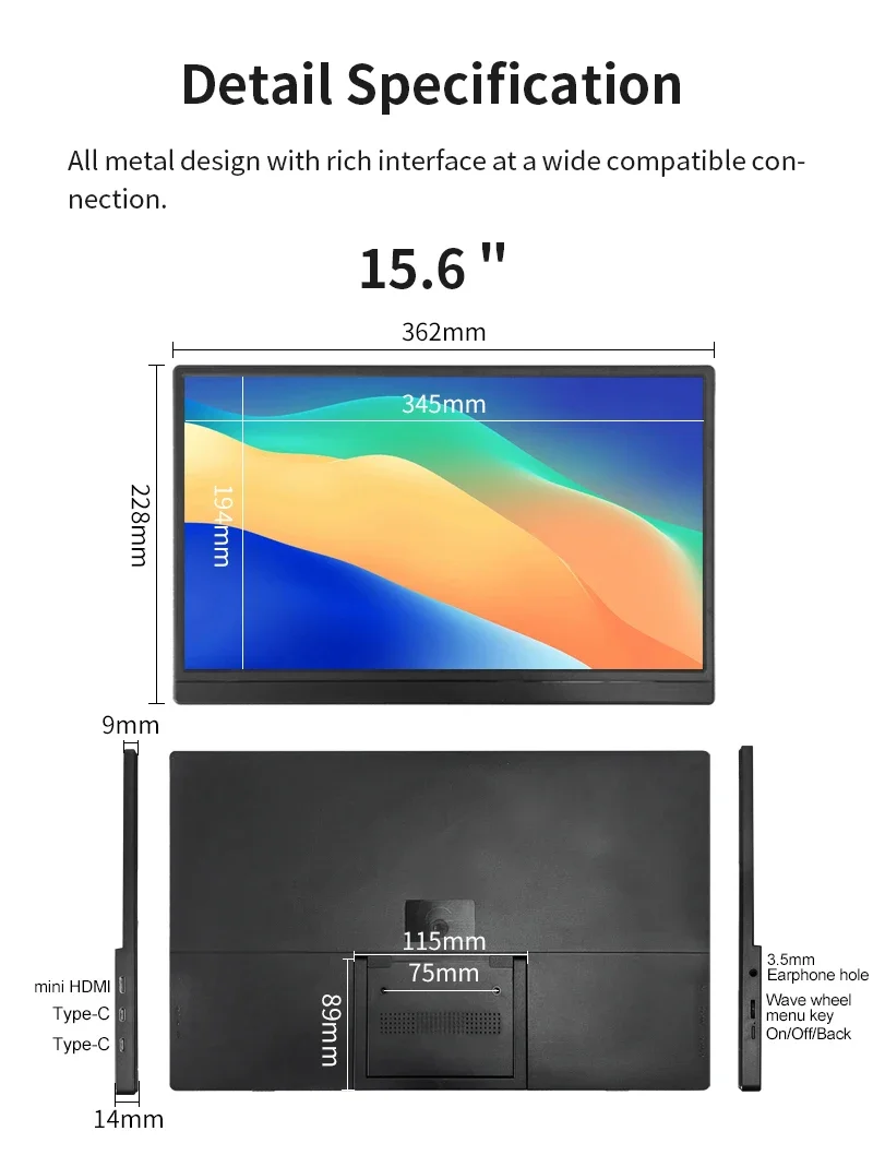 2026 Yeni Ultra Hafif Taşınabi - Portable Monitor 15.6 Inch 1080P Type C incelemesi ve fiyatı