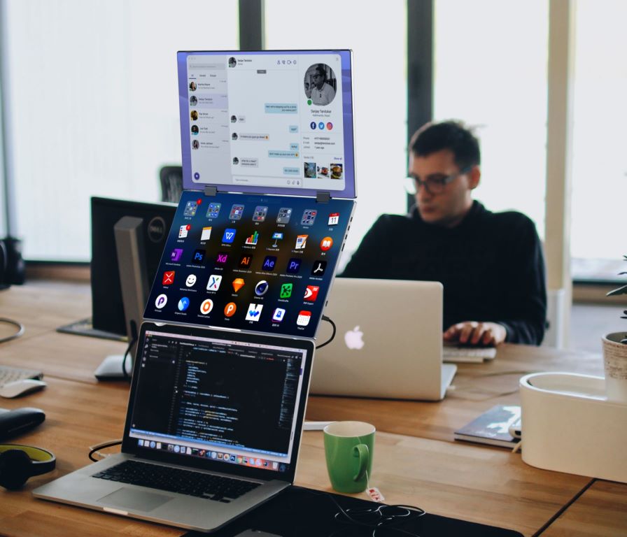 Taşınabilir Çift Monitör 2 x 1 - Triple Screen Laptop Monitor Foldable incelemesi ve fiyatı