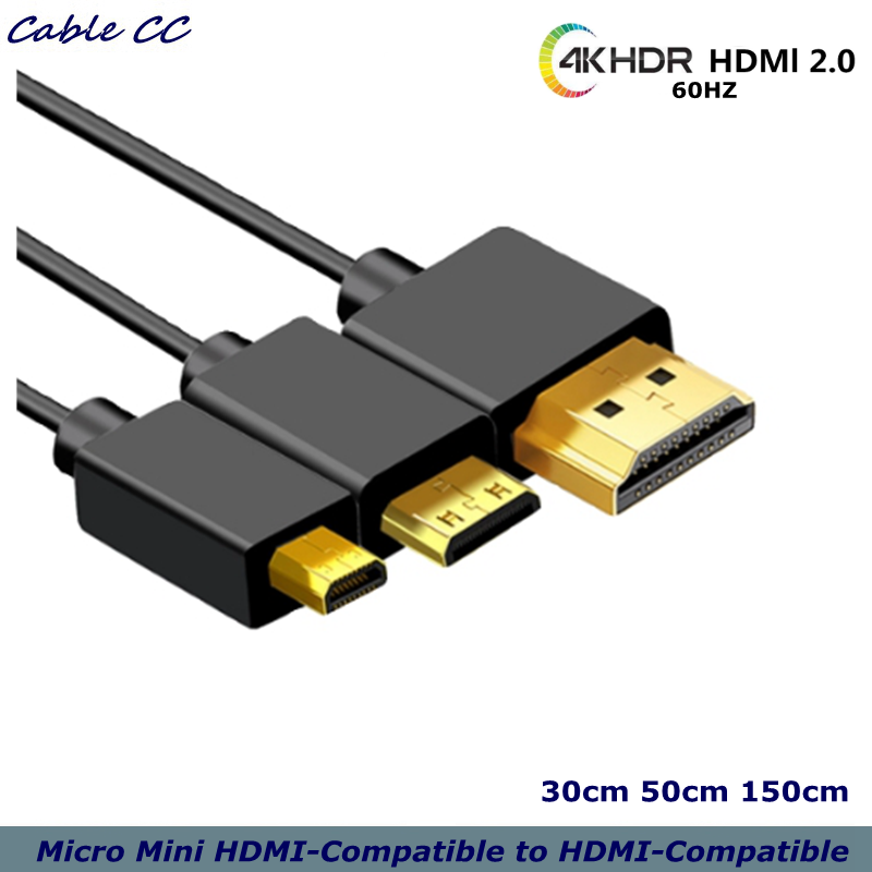Mikro Mini HDMI-HDMI Uyumlu Te - Mini Hdmi To Hdmi Cable Ultra Slim incelemesi ve fiyatı