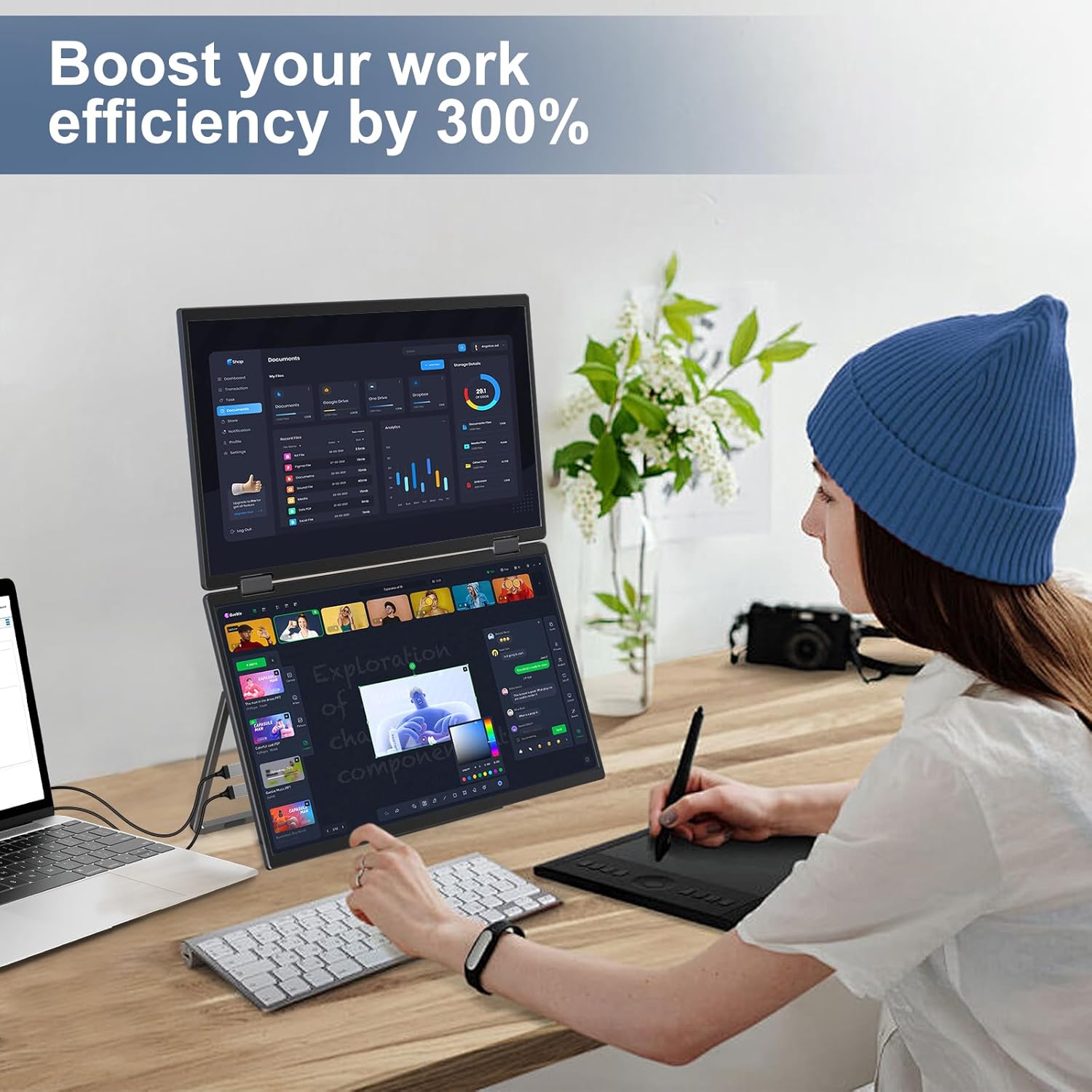 AHXJKA Çift Taşınabilir Monitö - Dual Screen Portable Monitor Extender incelemesi ve fiyatı