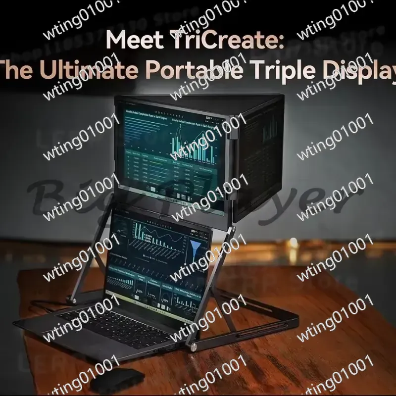15.6 İnç Dizüstü Bilgisayar iç - Triple Screen Laptop Monitor Foldable incelemesi ve fiyatı
