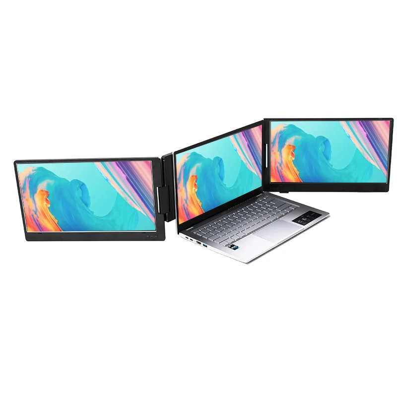14 Çift Üçlü Taşınabilir Geniş - Triple Screen Laptop Monitor Foldable incelemesi ve fiyatı