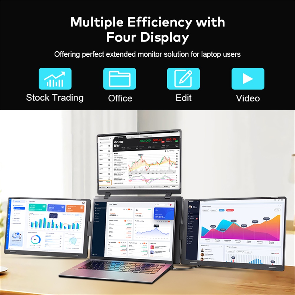 Rospider 14 ila 18,5 inç Üçlü  - Triple Screen Laptop Monitor Foldable incelemesi ve fiyatı