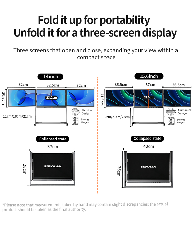 Sıcak Fırsat Toptan Satış 14 İ - Triple Screen Laptop Monitor Foldable incelemesi ve fiyatı